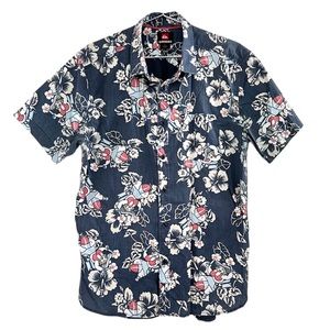 Quicksilver 90’s Vtg Vintage Cowgirl Riding A Bomb Mens Buttoned Shirt S…